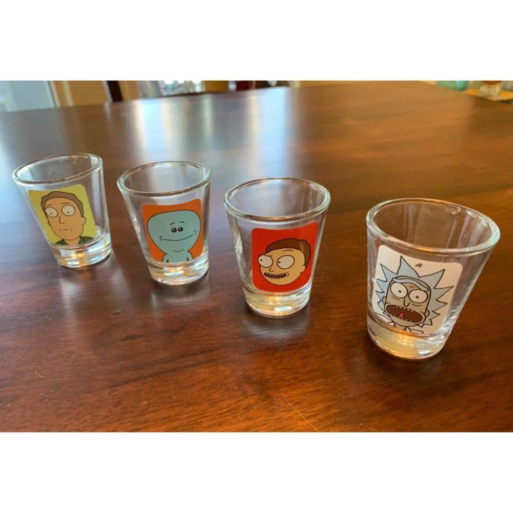 Rick And Morty 1.5oz Glassware‎ Set - 4 Shot Glasses NEW